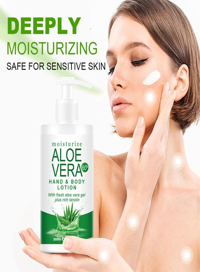 Grospe Organic Aloe Vera Gel for Face & Body, 10.14 Fl Oz Soothing & Hydrating Lotion, 80% Pure Aloe Gel Organic Moisturizer for Dry Skin, Lightweight Non-Greasy Formula - Image 3